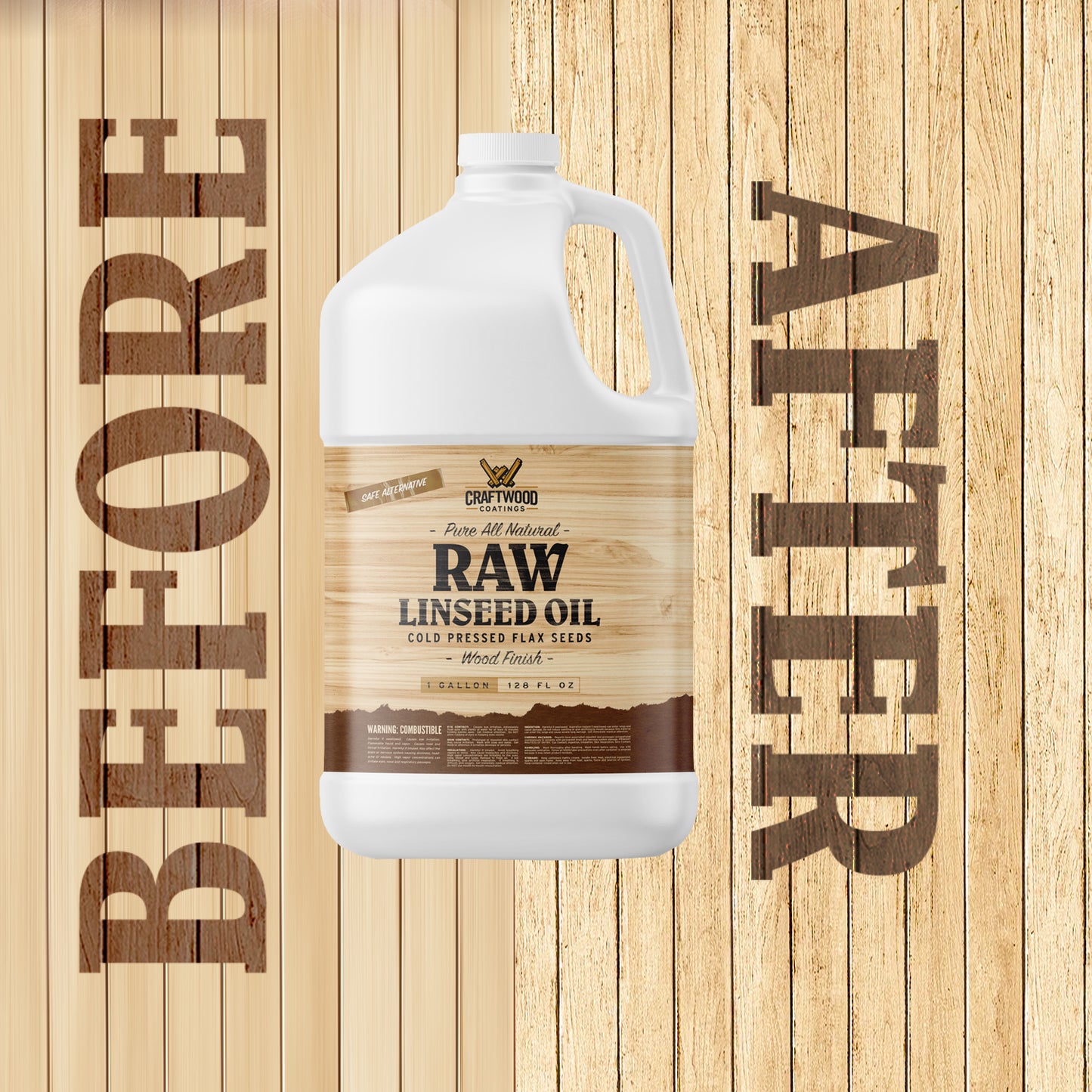 Raw Linseed Oil - 1 Gallon
